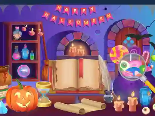 Jwèt Halloween Hidden Objects sou entènèt