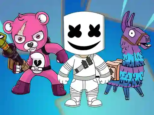Jwèt Fortnite Coloring Book sou entènèt