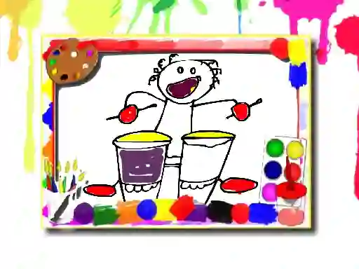 Jwèt Music Coloring Book sou entènèt