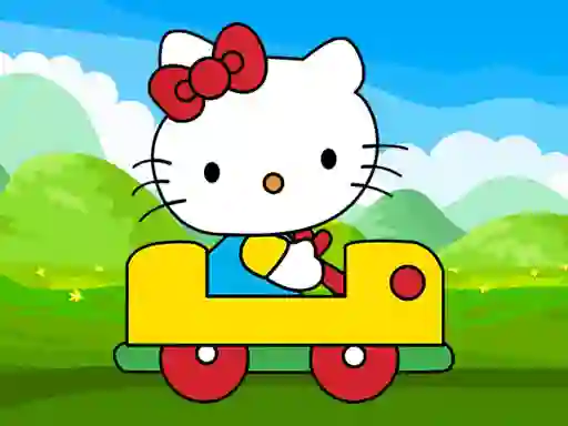 Jwèt Hello Kitty Car Jigsaw sou entènèt