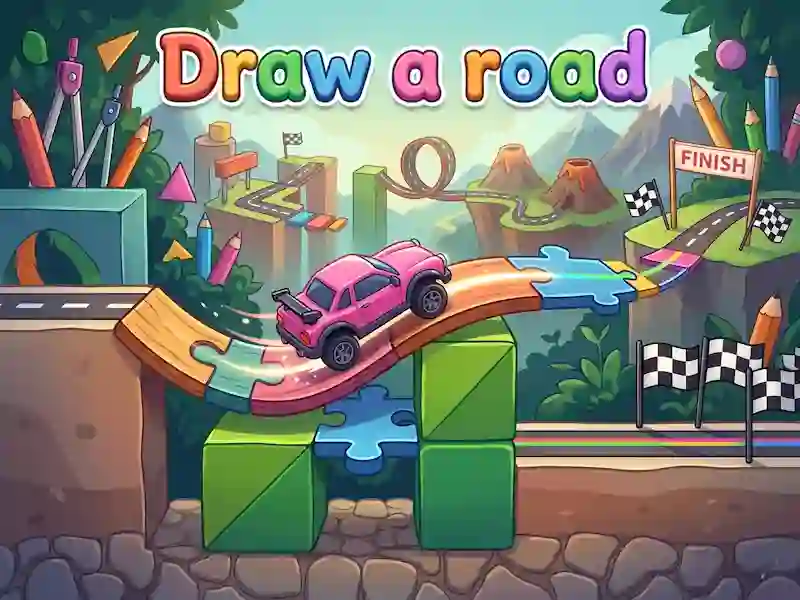 Jwèt Draw a road sou entènèt