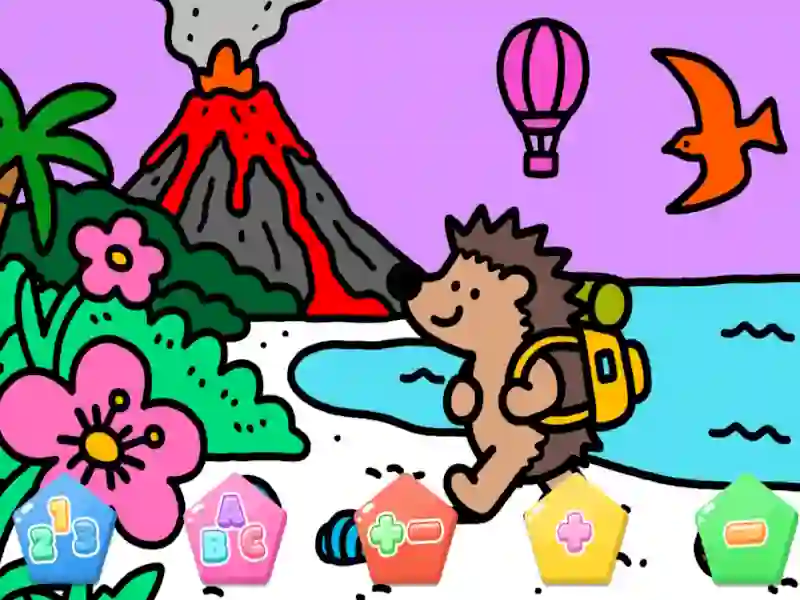 Jwèt Color By Code Volcano Hedgehog sou entènèt