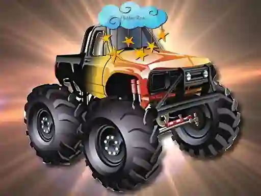 Jwèt Cartoon Trucks Hidden Stars sou entènèt