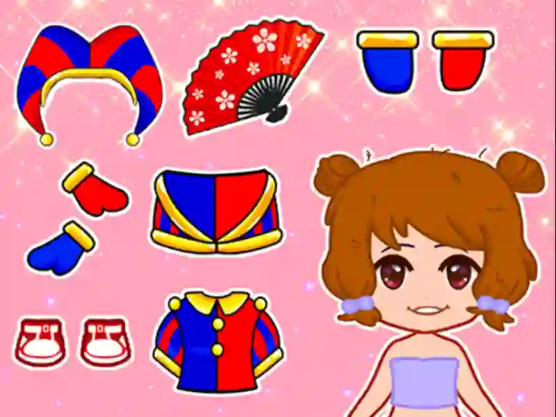 Jwèt Lovely Doll Dress Up Game sou entènèt