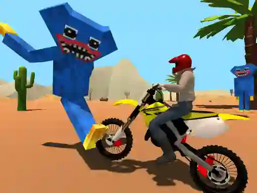 Jwèt Motoracer vs Huggy sou entènèt