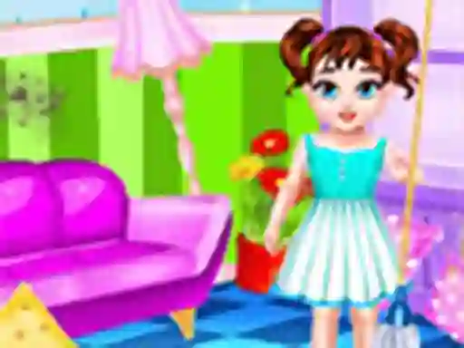 Jwèt Baby Taylor Messy Home Cleaning sou entènèt