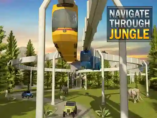 Jwèt Elevated Train Driving Simulator Sky Tram Driver sou entènèt