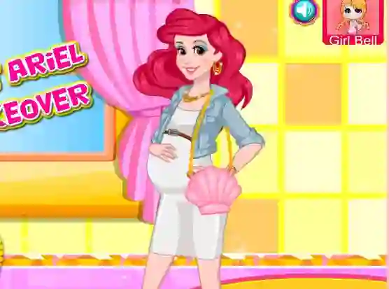 Jwèt Pregnant Ariel Real Makeover sou entènèt