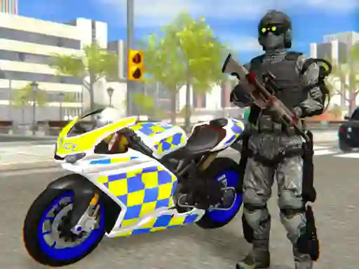 Jwèt Police Bike City Simulator sou entènèt