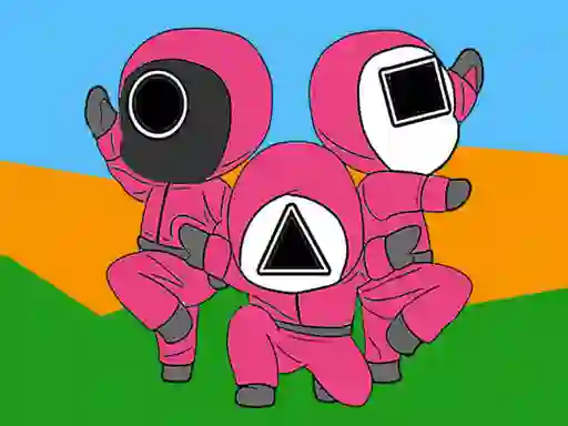 Jwèt Squid Coloring Book sou entènèt