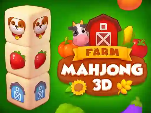 Jwèt Farm Mahjong 3D sou entènèt