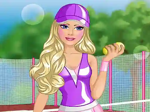 Jwèt Barbie Tennis Dress sou entènèt