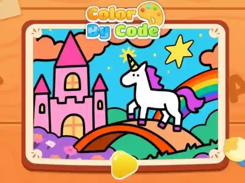 Jwèt Color By Code: Rainbow Unicorn sou entènèt