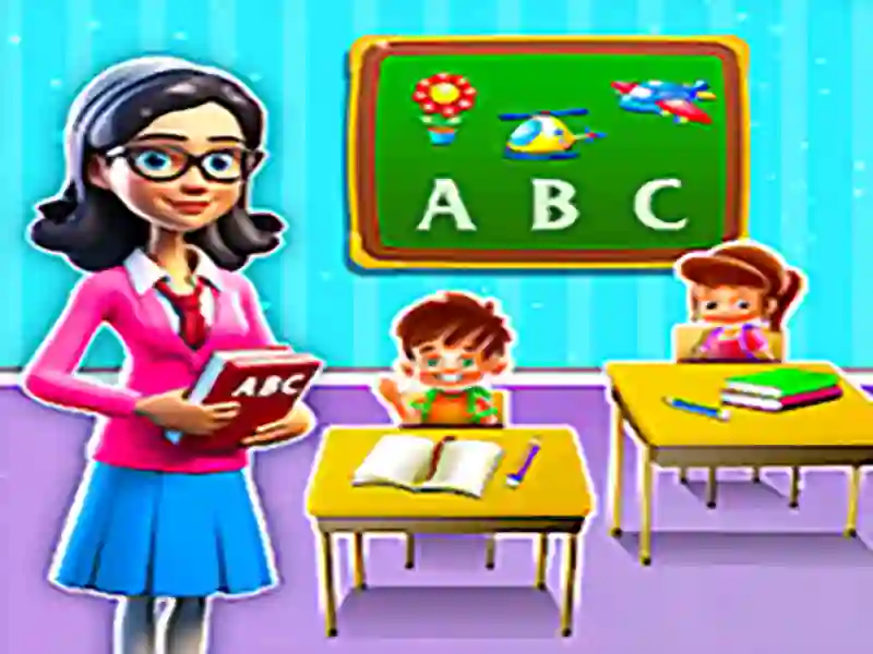 Jwèt Kindergarten School Teacher sou entènèt