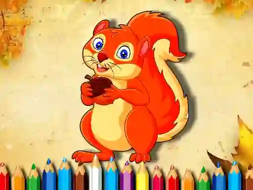 Jwèt Squirrel Coloring Book sou entènèt