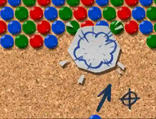 Jwèt Pinboard Bubble Shooter sou entènèt