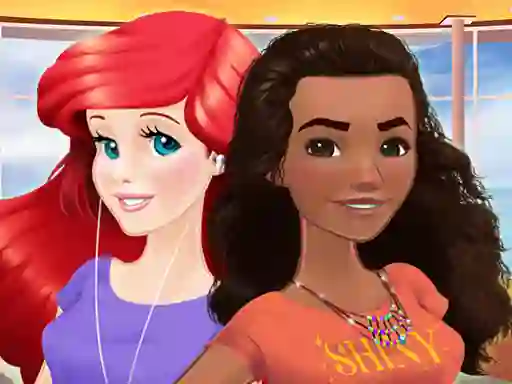 Jwèt Ariel and Moana Princess on Vacation sou entènèt