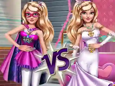 Jwèt Superhero Vs Princess sou entènèt