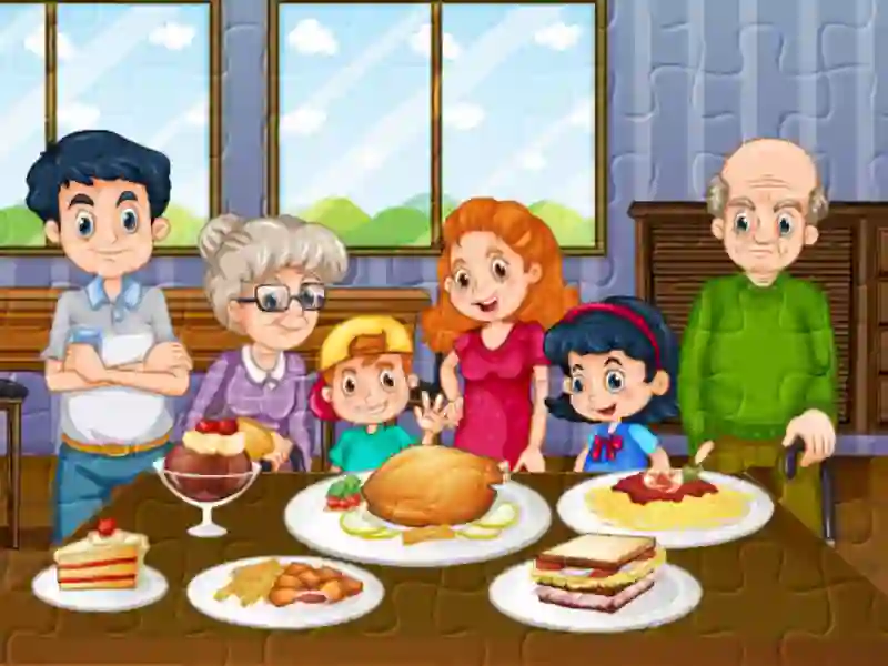 Jwèt Family Dinner Jigsaw sou entènèt