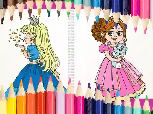 Jwèt Beautiful Princess Coloring Book sou entènèt