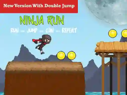 Jwèt Ninja Run Double Jump sou entènèt