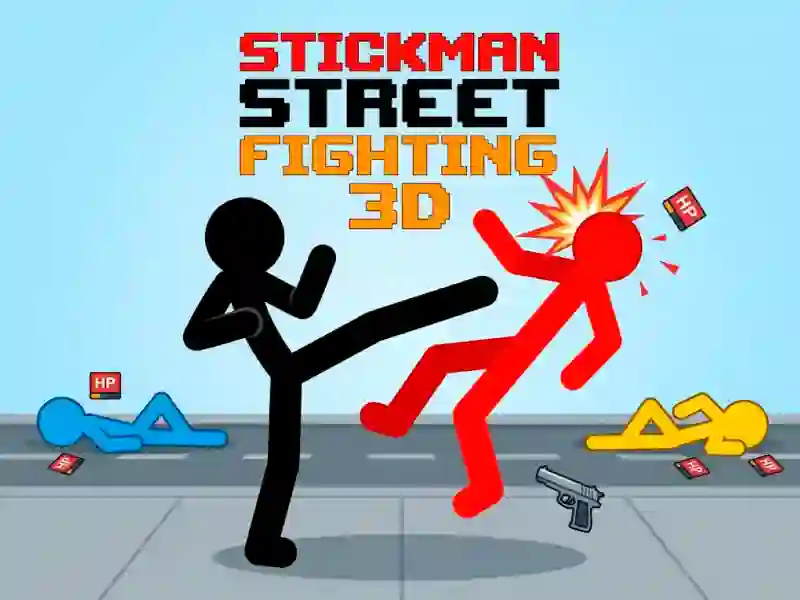Jwèt Stickman Street Fighting 3d sou entènèt