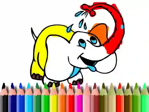 Jwèt Back To School: Elephant coloring sou entènèt