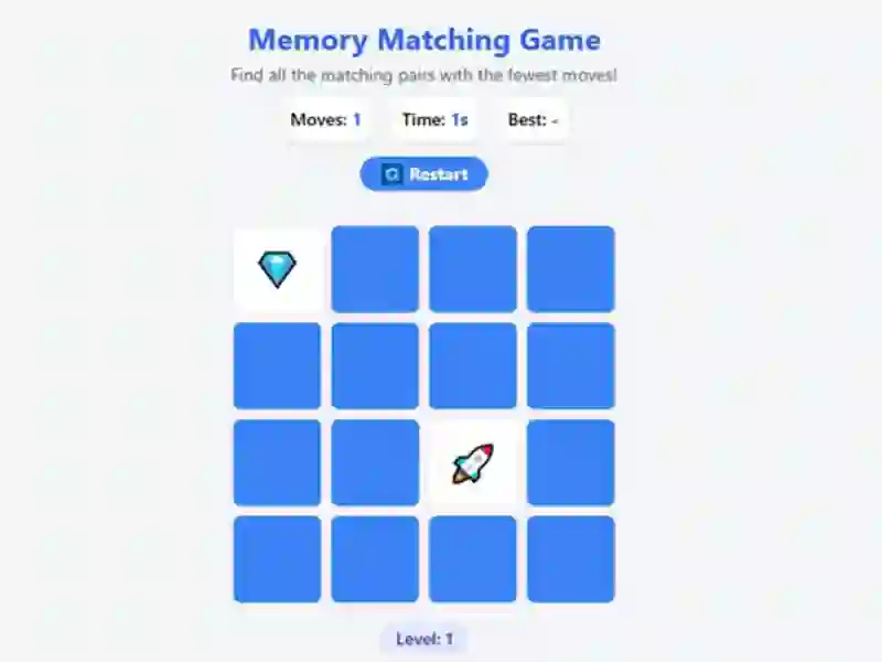 Jwèt Memory Matching Game sou entènèt