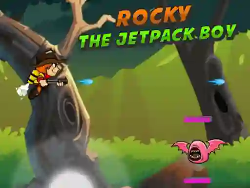 Jwèt Rocky The Jetpack Boy sou entènèt