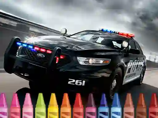 Jwèt Police Cars Coloring sou entènèt
