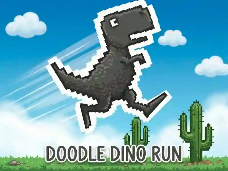 Jwèt Doodle Dino Run sou entènèt