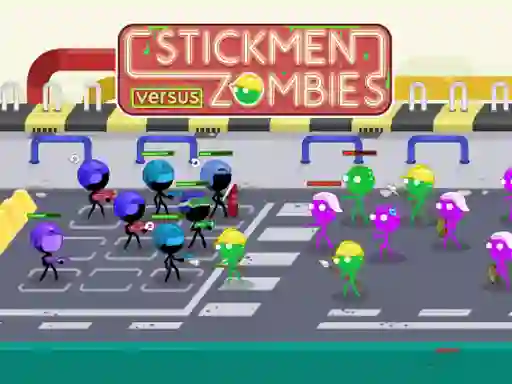 Jwèt Stickmen Versus Zombies sou entènèt