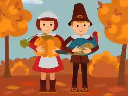 Jwèt Thanksgiving Jigsaw sou entènèt