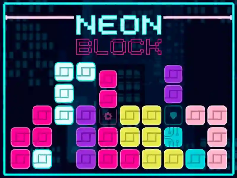 Jwèt Neon Block sou entènèt