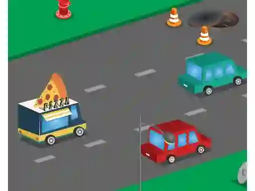 Jwèt Food Rush Traffic sou entènèt