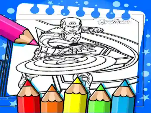 Jwèt Captain America Coloring Book sou entènèt