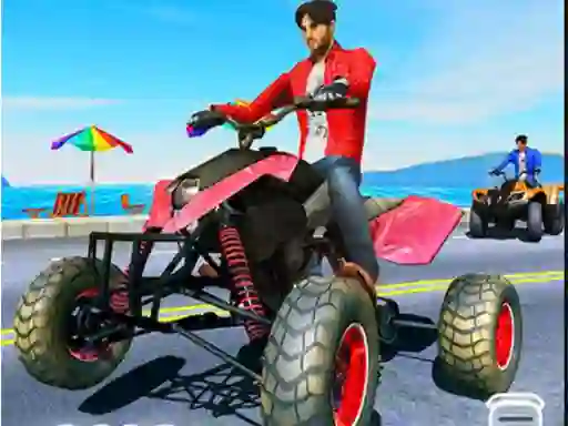 Jwèt Quad Bike Traffic Racing Mania sou entènèt