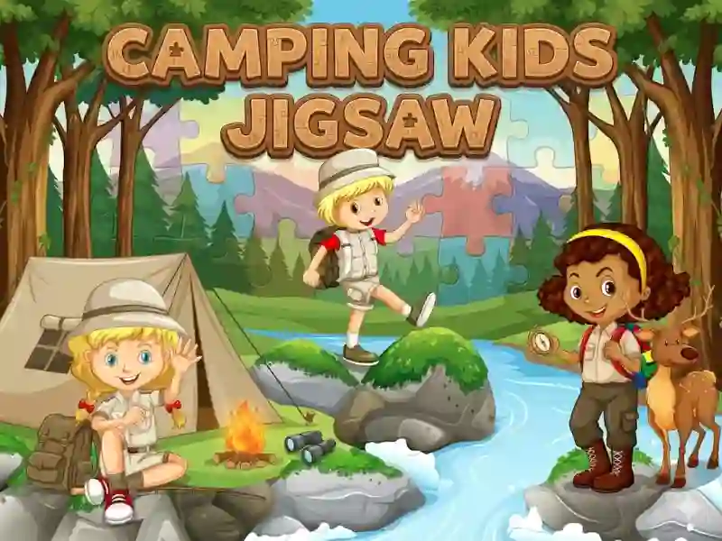 Jwèt Camping kids jigsaw sou entènèt