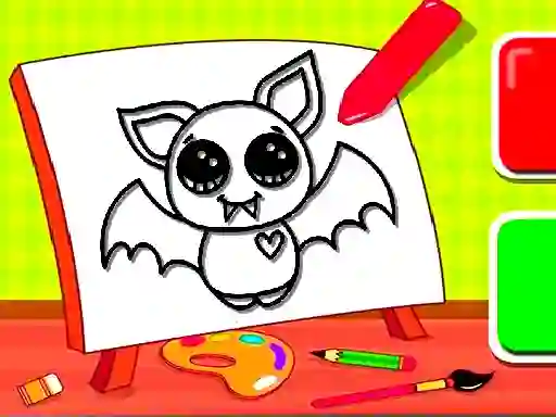 Jwèt Easy Kids Coloring Bat sou entènèt
