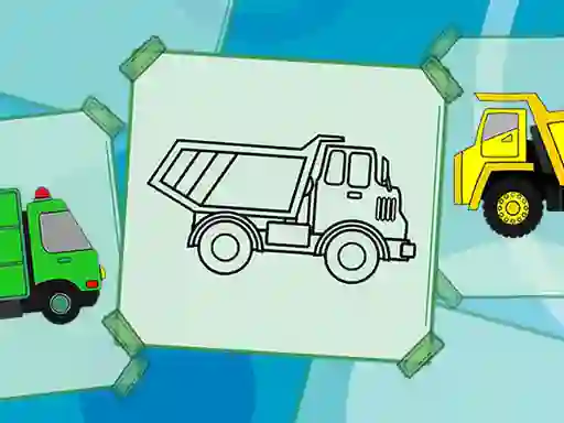 Jwèt Truck Coloring Book sou entènèt