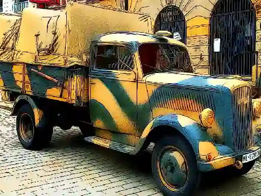 Jwèt Army Trucks Jigsaw sou entènèt