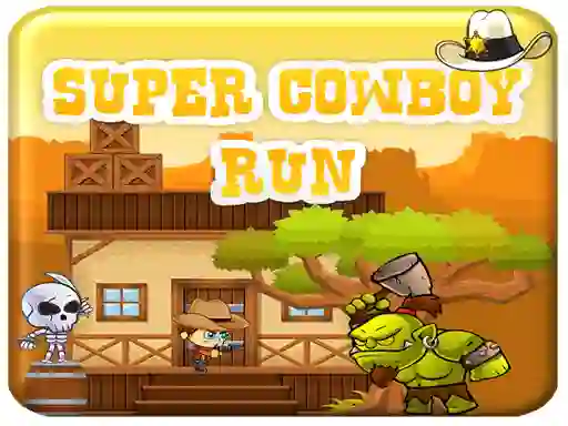 Jwèt Super Cowboy Run sou entènèt