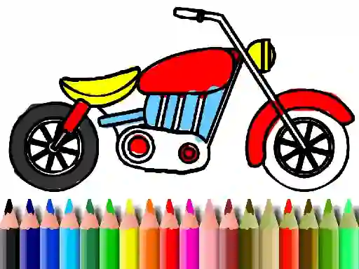 Jwèt Back To School: Motorbike Coloring sou entènèt