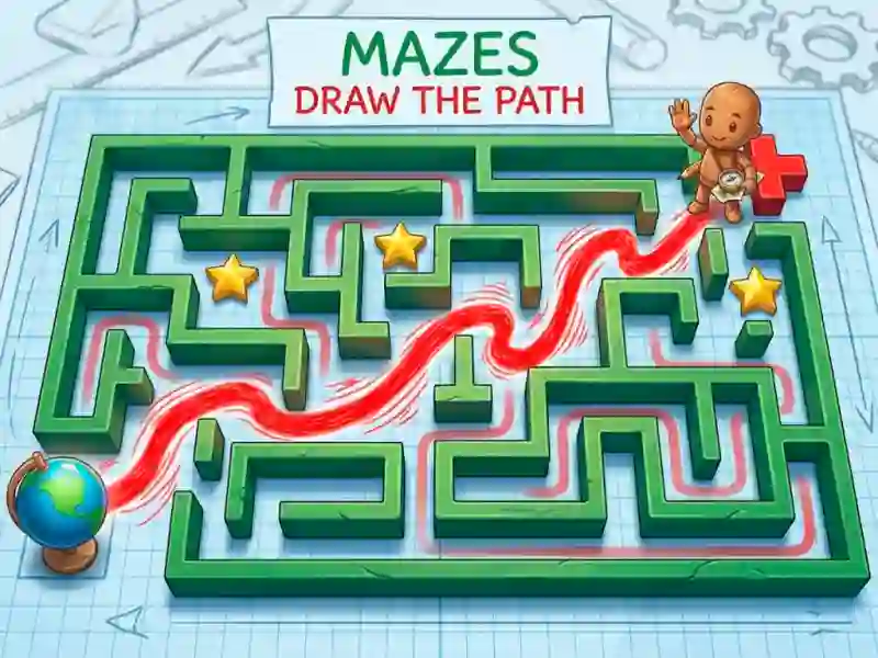 Jwèt Mazes Draw The Path sou entènèt