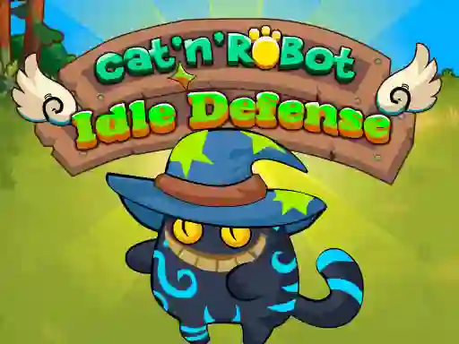 Jwèt Cat'n' Robot Idle Defense sou entènèt