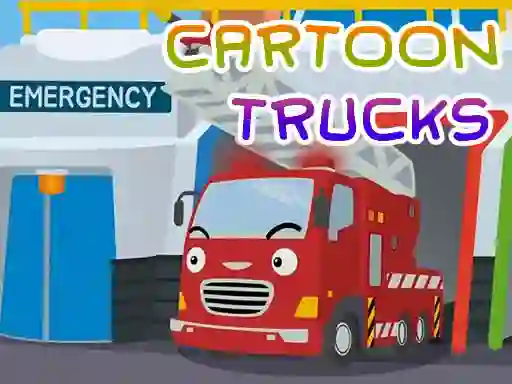 Jwèt Cartoon Trucks Jigsaw sou entènèt