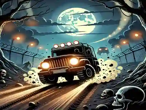 Jwèt Racing Car Destroying Zombie sou entènèt