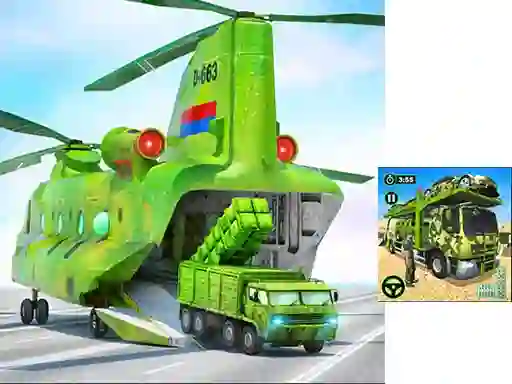 Jwèt US Army Cargo Transport Truck Driving sou entènèt