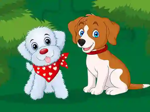 Jwèt Cute Puppies Jigsaw sou entènèt