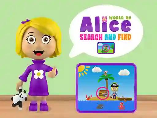Jwèt World of Alice Search and Find sou entènèt